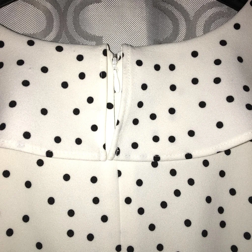 Size 8 DKNY Kate Spade ♠️ Vibes POLKA DOTS WRAP DRESS - Picture 5 of 8
